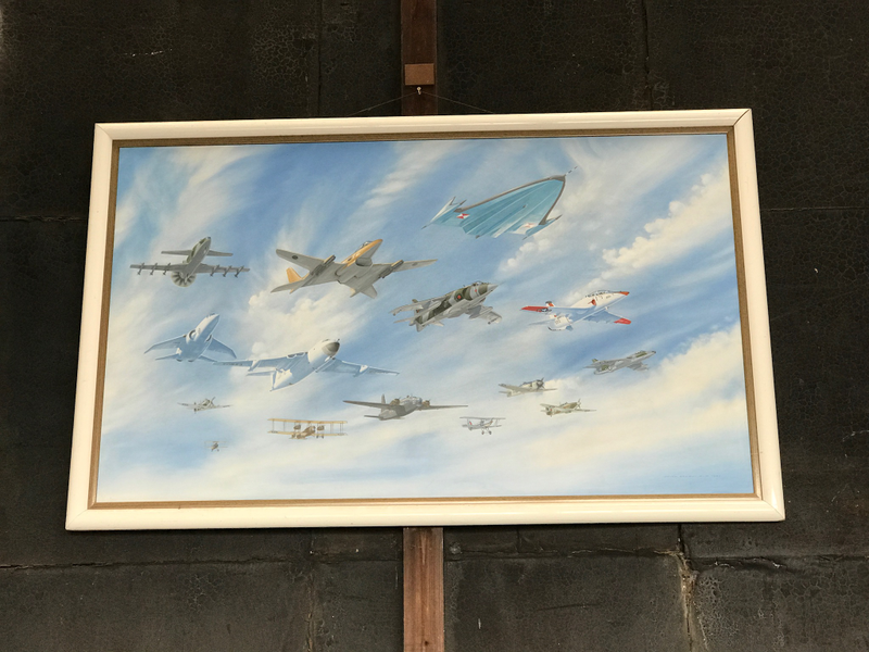 I’m not sure what this depicts. Possibly all aircraft that Vickers lent a hand in developing, but some of them are Hawker designs (e.g. The hawker P.1214, that’s the x-winged thing). I don’t know enough about the 60s-70s interrelationships of UK aerospace companies to say. I really should’ve taken notes.